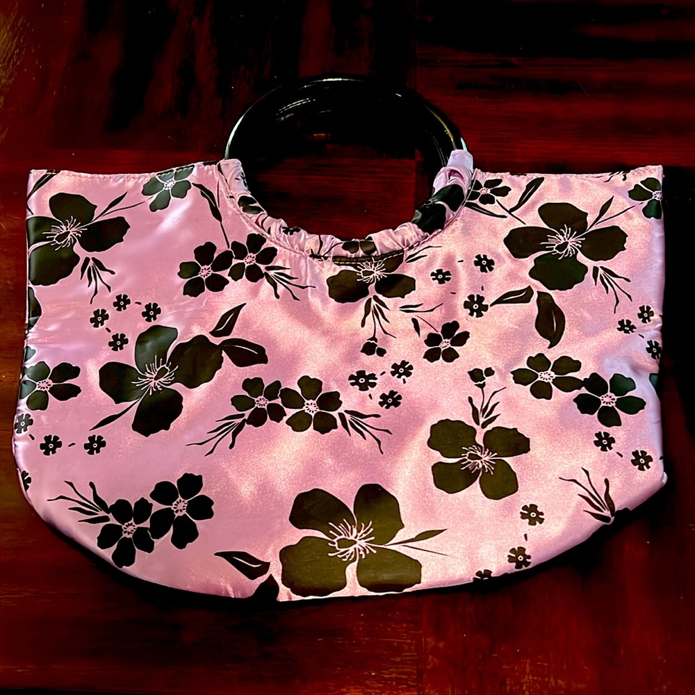 Vintage style Lavendar and Black Clutch